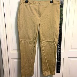 Jones New York Stretch SZ-14 zip up tan khaki